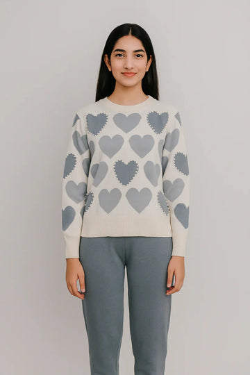 Soft Green Hearts Winter Track Suit