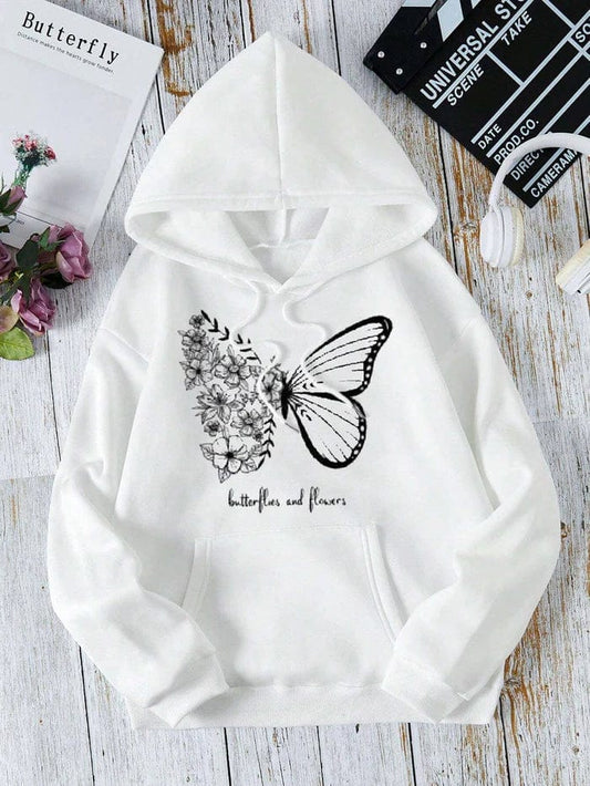 Girls Butterfly Winter Hoodie