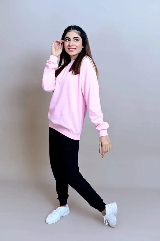 Pink Basic Sweat Shirt