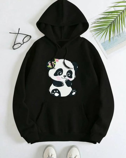 Girls Black Winter Hoodie