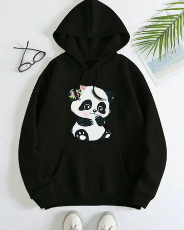 Girls Black Winter Hoodie