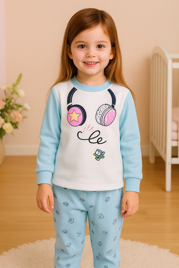 Headphone Printed Kids Winter Suit